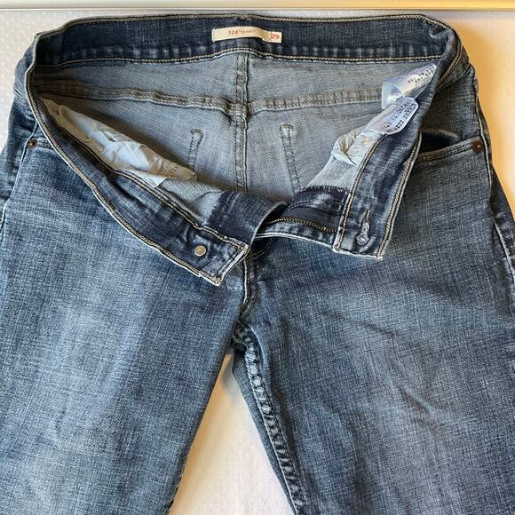 Levi’s Women Skinny Jeans size W29 L32 Blue Mid Rise Stretch Boot Cut - Picture 2 of 12